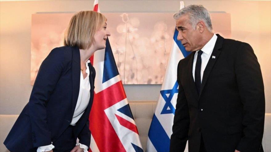 La primera ministra británica, Liz Truss, y su par israelí, Yair Lapid, Nueva York, 21 de septiembre de 2022. (Foto: Getty Images)