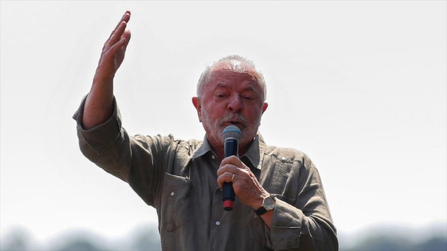 El expresidente brasileño Luiz Inácio Lula da Silva durante un mitin de campaña en Taboao da Serra, Sao Paulo, 10 de septiembre de 2022. (Foto: AFP)