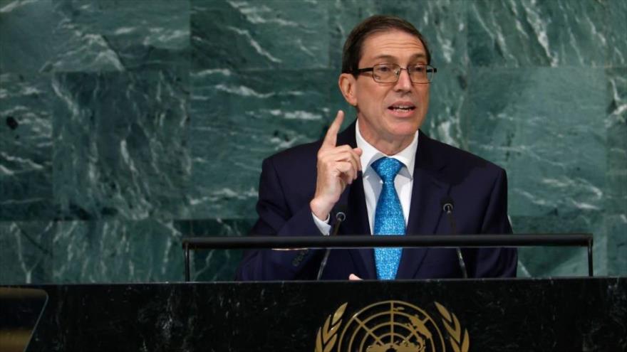 El canciller cubano, Bruno Rodríguez, habla ante la Asamblea General de las Naciones Unidas (AGNU), 21 de septiembre de 2022. (Foto: Getty Images)