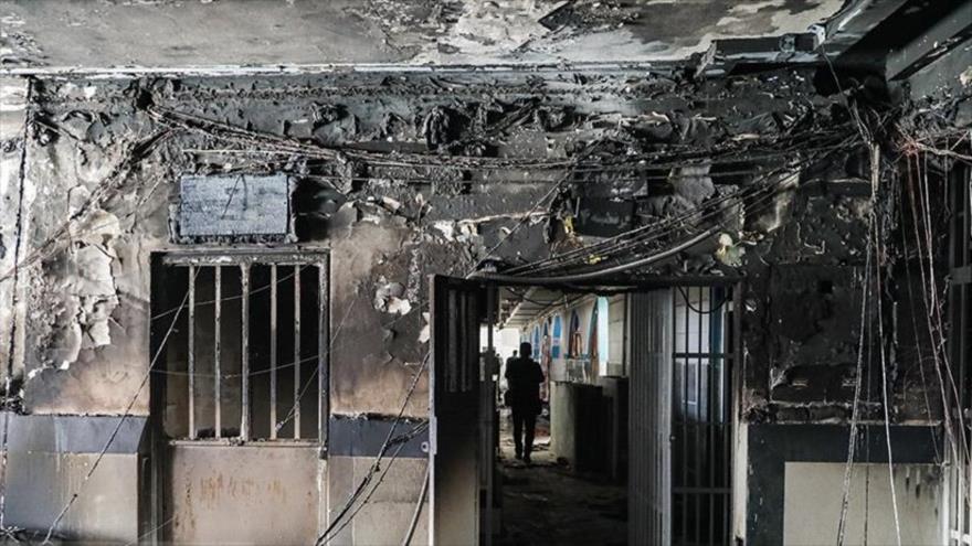 Uno de los pabellones de la prisión Evin en Teherán (capital iraní) después de un incendio, 16 de octubre de 2022. (Foto: Mizan)