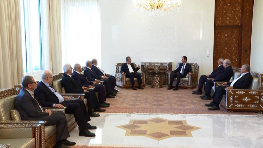 Siria recibe a una amplia delegación de Resistencia palestina 