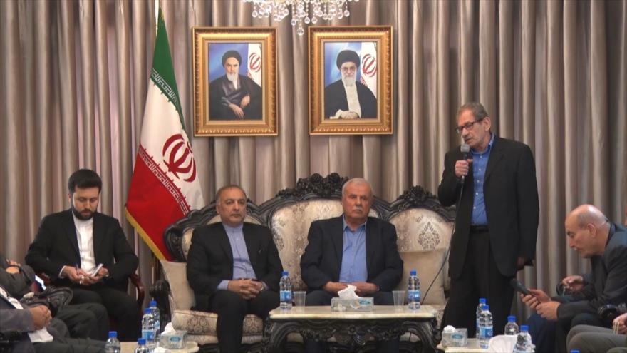 Representantes de Resistencia palestina en Siria muestra su apoyo a Irán