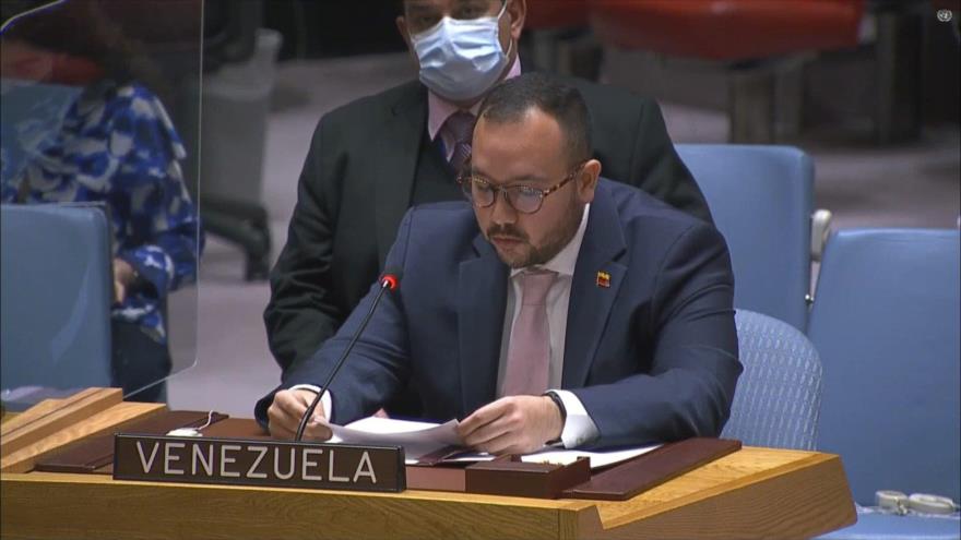 El embajador alterno de Venezuela ante la Organización de las Naciones Unidas (ONU), Joaquín Pérez Ayestarán.
