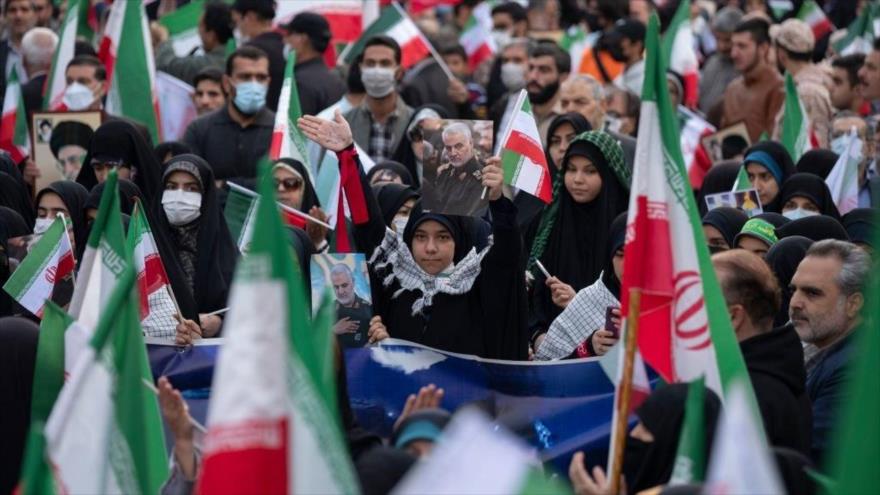Una marcha con motivo del Día Nacional de la Lucha contra la Arrogancia, Teherán, la capital de Irán, 4 de noviembre de 2022. (Foto: Getty Images)