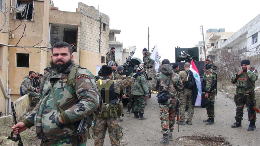 Fuerzas gubernamentales en la ciudad de Latakia.