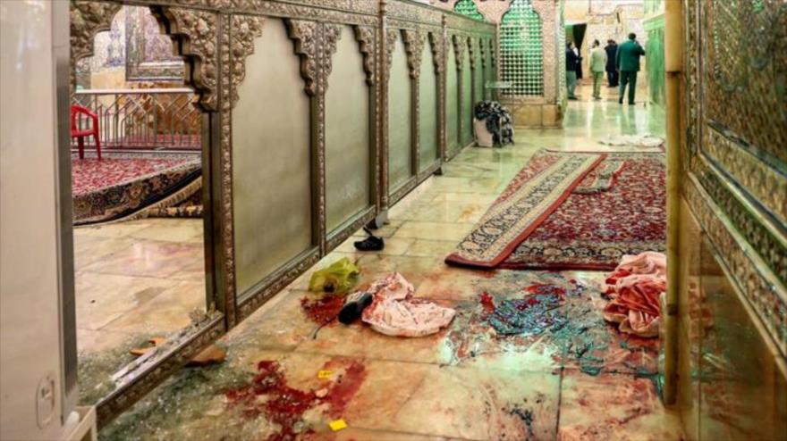 Atentado terrorista en el mausoleo Shah Cheraq, en la ciudad de Shiraz, suroeste de Irán, 26 de octubre de 2022. (Foto: IRNA)
