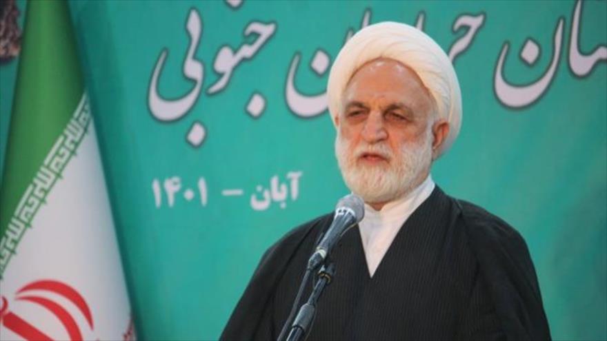 El presidente del Poder Judicial de Irán, Qolam-Husein Mohseni Eyei, Jorasán del Sur, este de Irán, 10 de noviembre de 2022. 