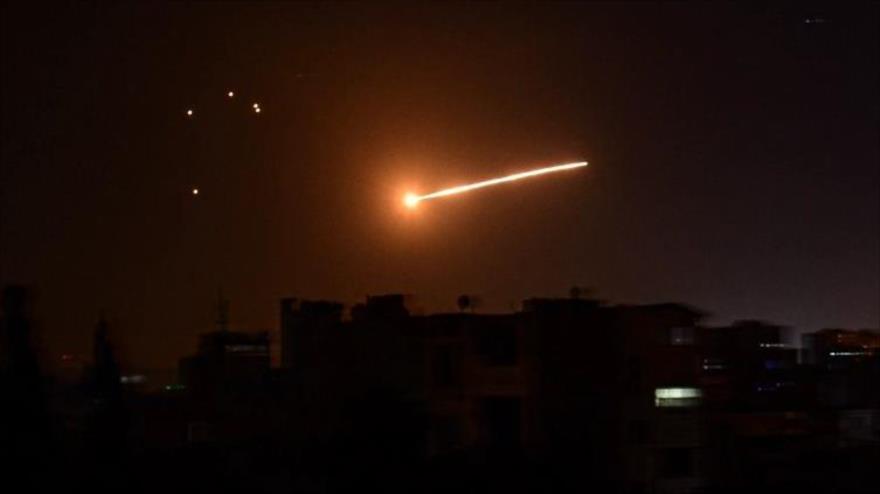 Misiles lanzados por Israel contra Damasco, capital de Siria.