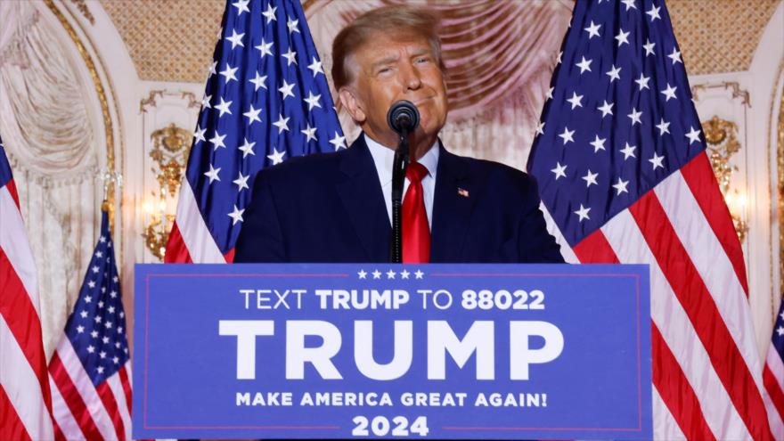 El expresidente de EE.UU. Donald Trump habla en un discurso en Mar-a-Lago, Florida, 16 de noviembre de 2022. (Foto: Reuters)