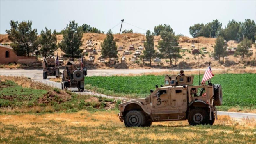 Un convoy de EE.UU. en Al-Hasaka, Siria, 11 de julio de 2020. (Foto: AFP)