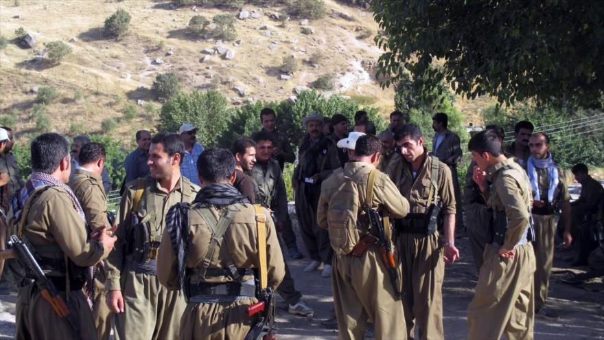 Un número de integrantes kurdos de los grupos separatistas y antiraníes que se encuentran anidados en la región del Kurdistán de Irak.