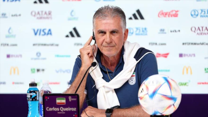El entrenador de Irán, Carlos Queiroz, en una rueda de prensa, 28 de noviembre de 2022. 