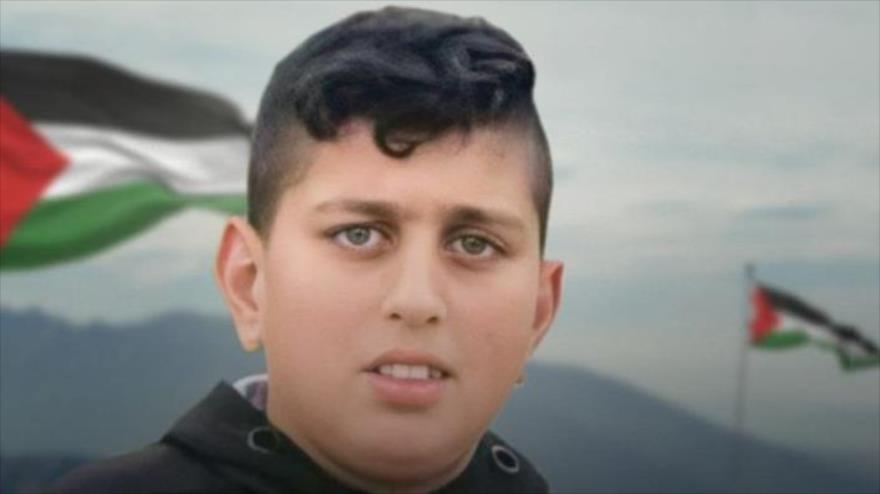 Niño palestino Isa al-Talqat, muerto por disparos israelíes.
