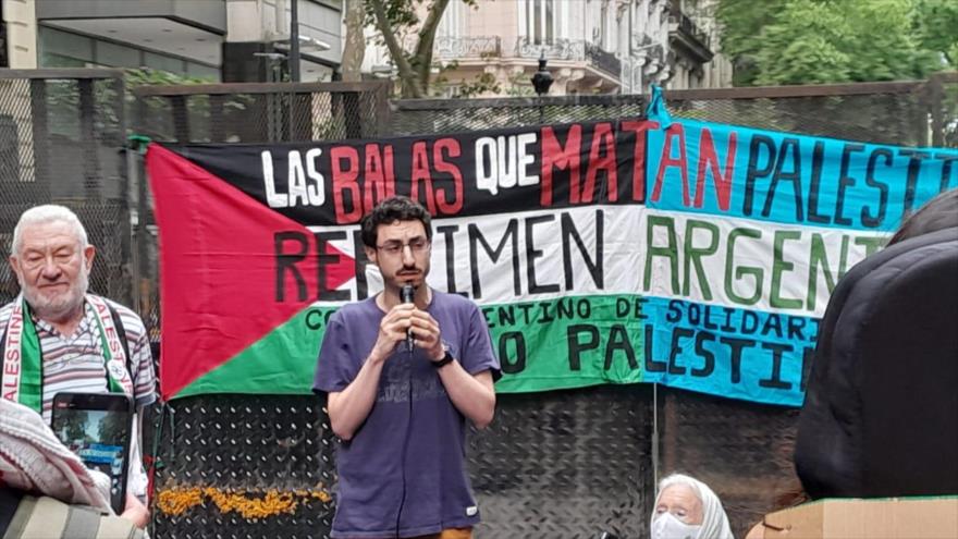 Los argentinos conmemoran el Día Internacional de Solidaridad con el Pueblo Palestino en Buenos Aires, Argentina, 1 de diciembre de 2022. 