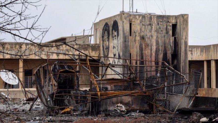 Ruinas de una sede de un grupo terrorista en Kurdistán iraquí tras una operación militar de las fuerzas iraníes, 26 de noviembre de 2022. (Foto: AFP)