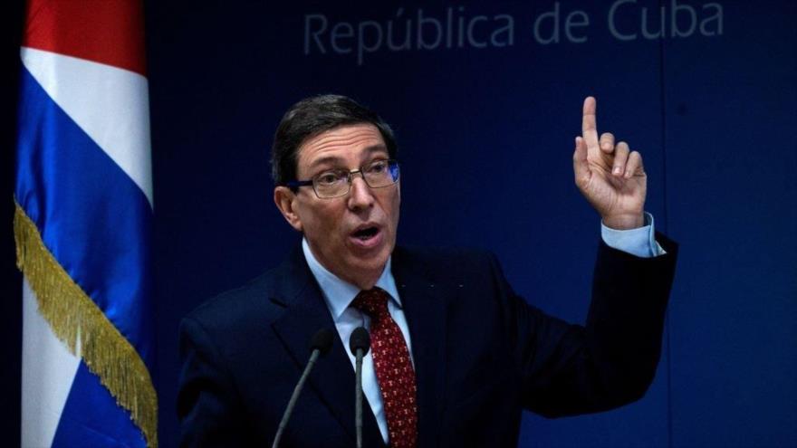 
El Ministro de Relaciones Exteriores de Cuba, Bruno Rodríguez, en rueda de prensa, 19 de octubre de 2022. (Foto: Getty Images)
