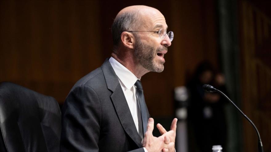 El enviado especial de EE.UU. para Irán, Robert Malley, durante una audiencia en el Senado en Capitol Hill en Washington, 25 de mayo de 2022. (Foto: AFP)