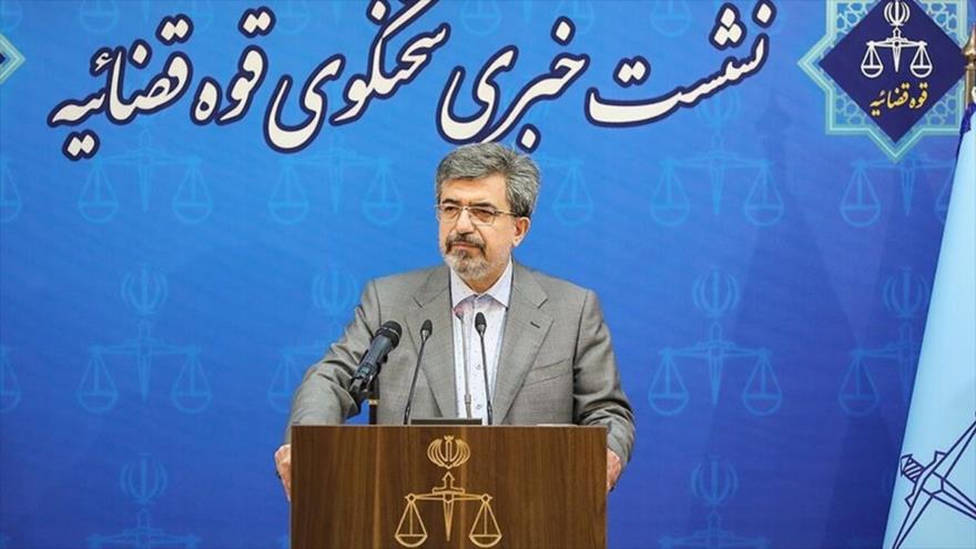 El portavoz del Poder Judicial de Irán, Masud Setayeshi, durante una rueda de prensa en Teherán, la capital, 6 de diciembre de 2022.