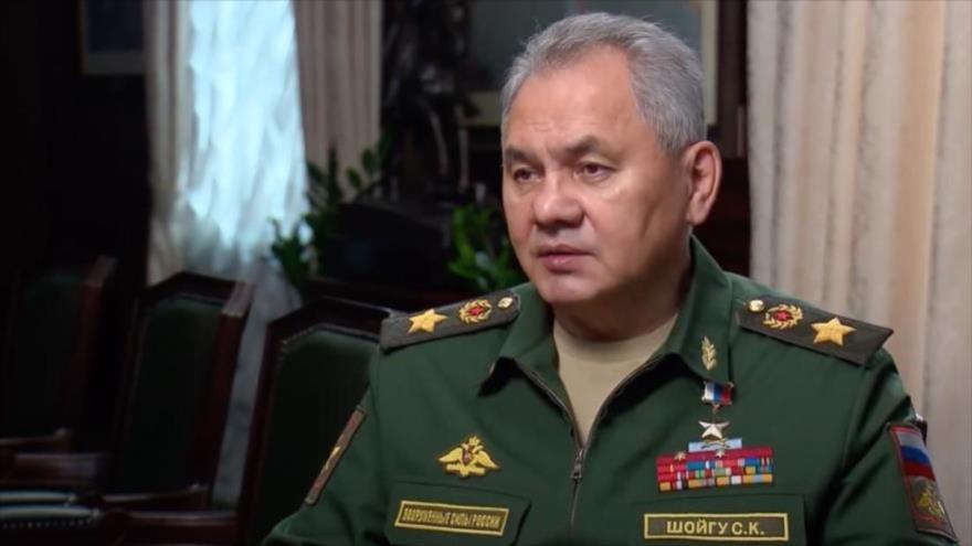 Ministro ruso de Defensa, Serguéi Shoigú, informa sobre avances de las tropas rusas, 21 de septiembre de 2022.