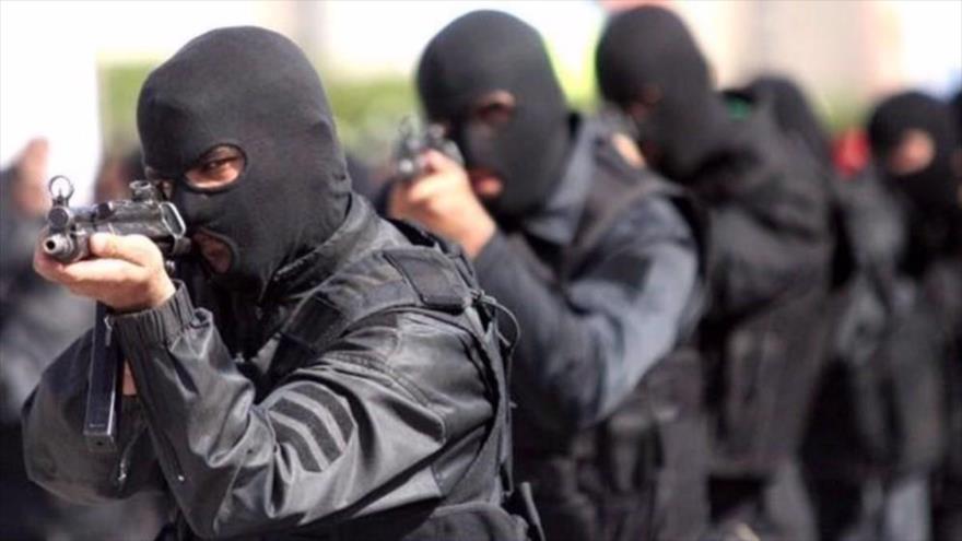 Fuerzas de Inteligencia iraníes durante un ejercicio militar.