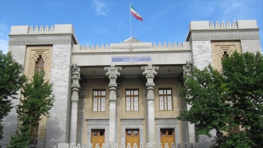 El edifico de la Cancillería de Irán en Teherán, la capital.