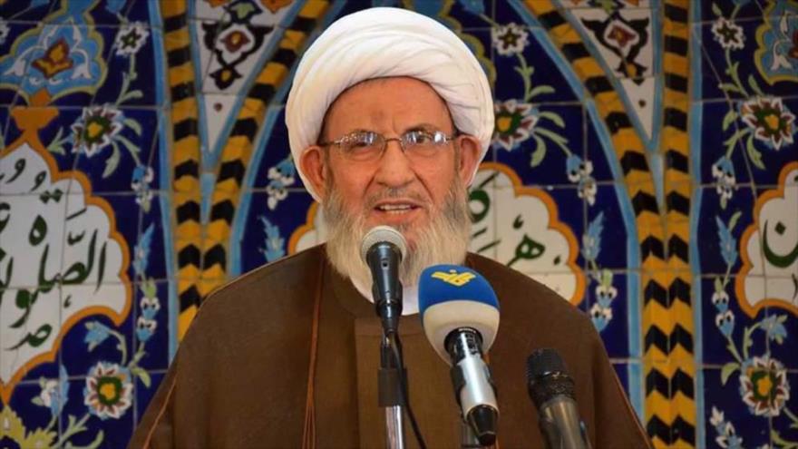 El sheij Mohamad Yazbek, dirigente del Consejo Religioso de Hezbolá. (Foto: Al-Manar)