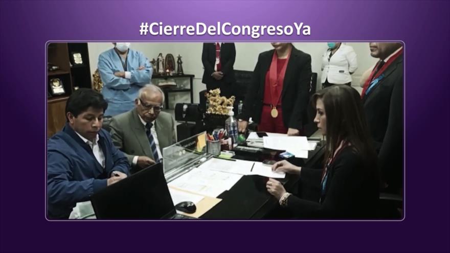 Piden cierre del Congreso en Perú | Etiquetaje