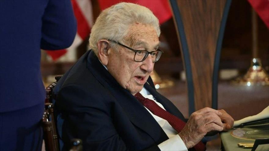 El ex secretario de EE.UU. Henry Kissinger en el Departamento de Estado, Washington, 1 de diciembre de 2022. (Foto: AFP)