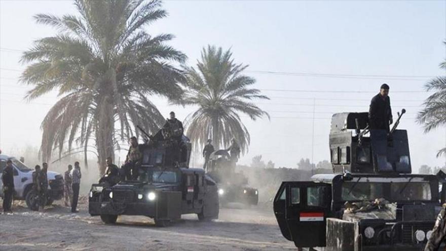 Un convoy de vehículos militares del Ejército iraquí. (Foto: Baghdad al-Yaum)