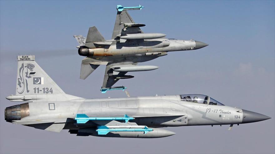 Los cazas JF-17, de fabricación china.