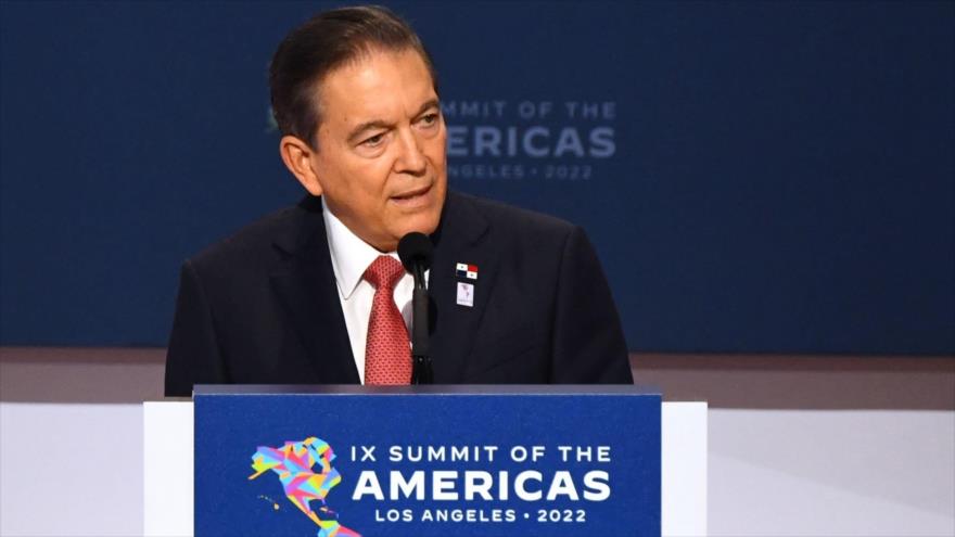 El presidente de Panamá habla durante una sesión plenaria de la IX Cumbre de las Américas, Los Ángeles, California, 9 de junio de 2022. (Foto: Getty Images)