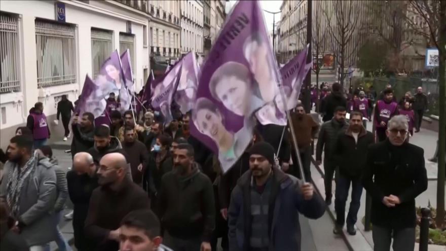 Minoría kurda protesta en Francia por asesinato de sus integrantes | HISPANTV