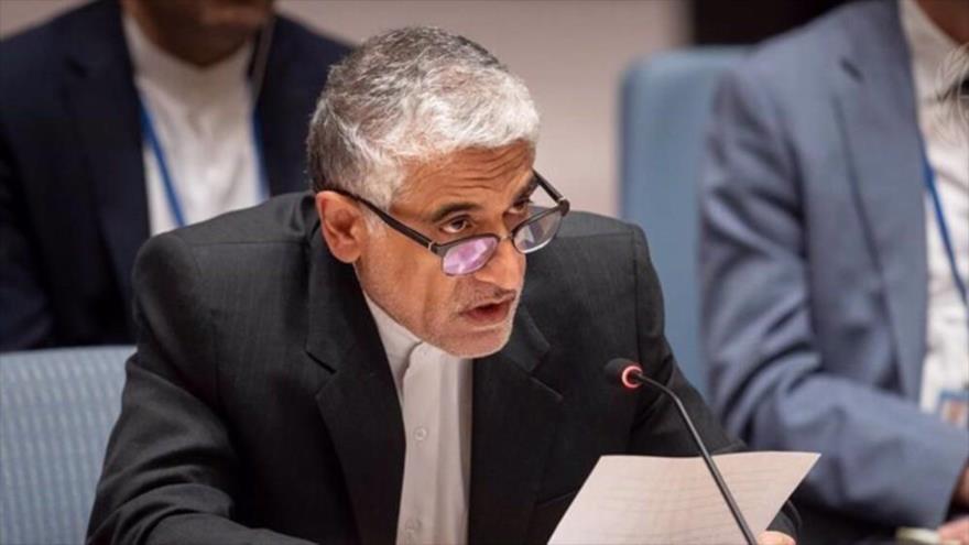 El representante permanente de Irán ante la Organización de las Naciones Unidas (ONU), Amir Said Iravani. 