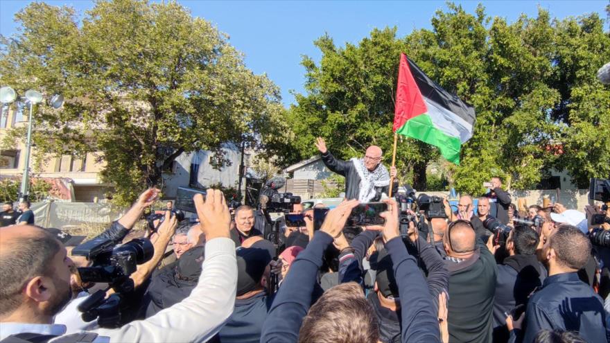El preso palestino Karim Younis liberado tras 40 años en una cárcel israelí, 5 de enero de 2023.