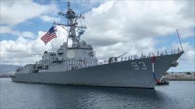 Buque de guerra portamisiles de EEUU cruza el estrecho de Taiwán