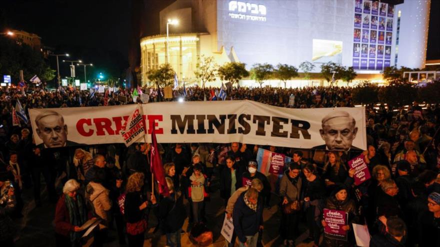 10 000 israelíes protestan contra Netanyahu, “ministro de crimen” | HISPANTV