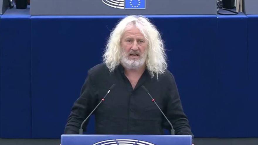 El eurodiputado irlandés Mick Wallace.
