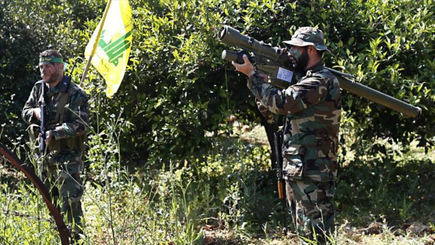 Combatientes del Movimiento de Resistencia Islámica de El Líbano (Hezbolá).

