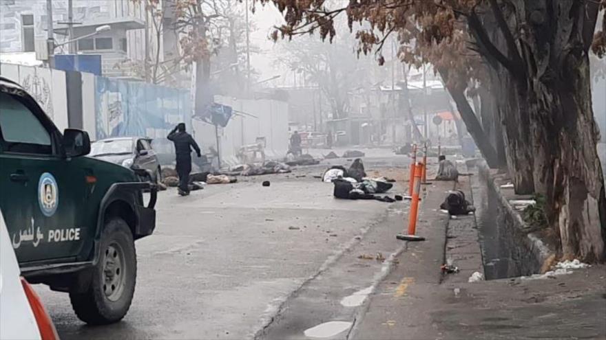 Muertos y heridos tras una explosión frente a la Cancillería de Afganistán, en Kabul, la capital, 11 de enero de 2023. 