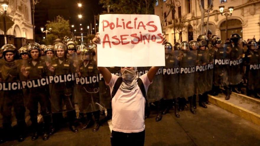 Una protesta contra Dina Boluarte en Lima, capital de Perú, 12 de enero de 2023. (Foto: Getty Images)