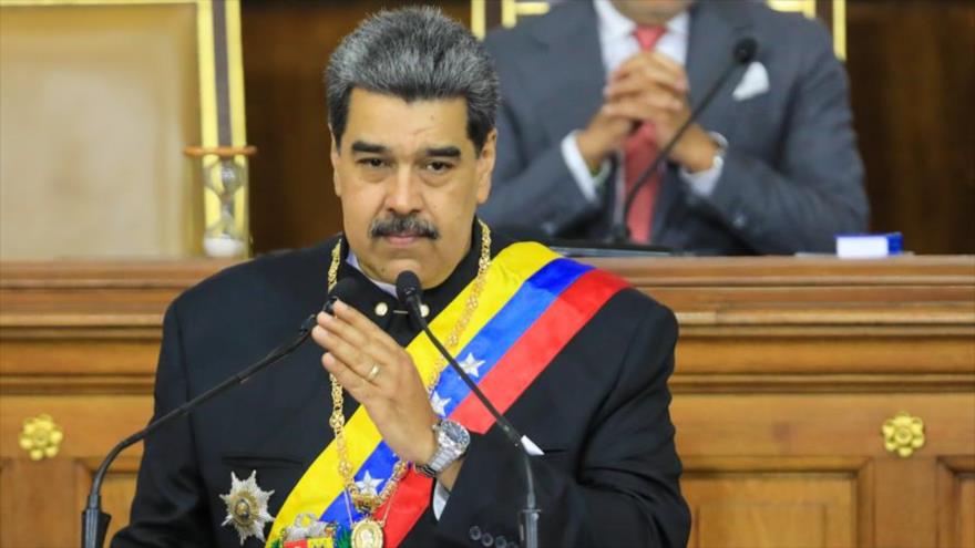 El presidente de Venezuela, Nicolás Maduro, ofrece discurso en la Asamblea Nacional (AN) del país, 12 de enero de 2023. (Foto: @PresidencialVen)