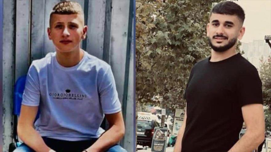 Aref Abdel Naser Lahlouh (dcha.) y Salah Muhamad Ali, jóvenes palestinos asesinados por disparos israelíes Cisjordania.