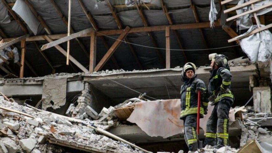 Hospital bombardeado por fuerzas ucranianas en la aldea de Novoaidar, en Lugansk.