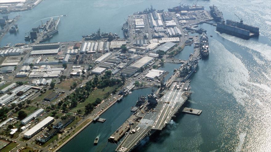 La base naval estadounidense Subic Bay, Filipinas.