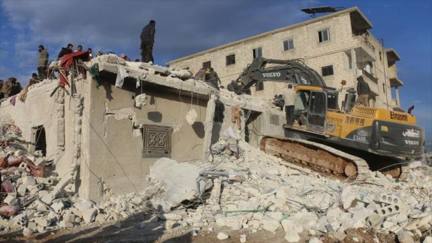 Operación de rescate tras el terremoto en Alepo, Siria, 7 de febrero de 2023. (Foto: Getty Images)