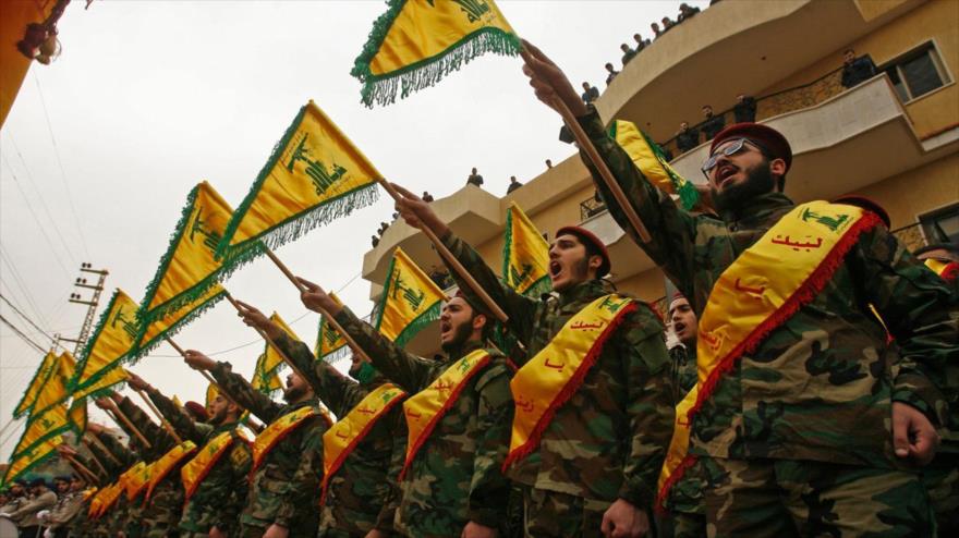Fuerzas de Hezbolá durante un desfile.