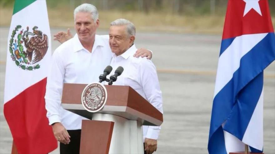 AMLO, junto a Díaz-Canel, pide fin del “inhumano” bloqueo a Cuba