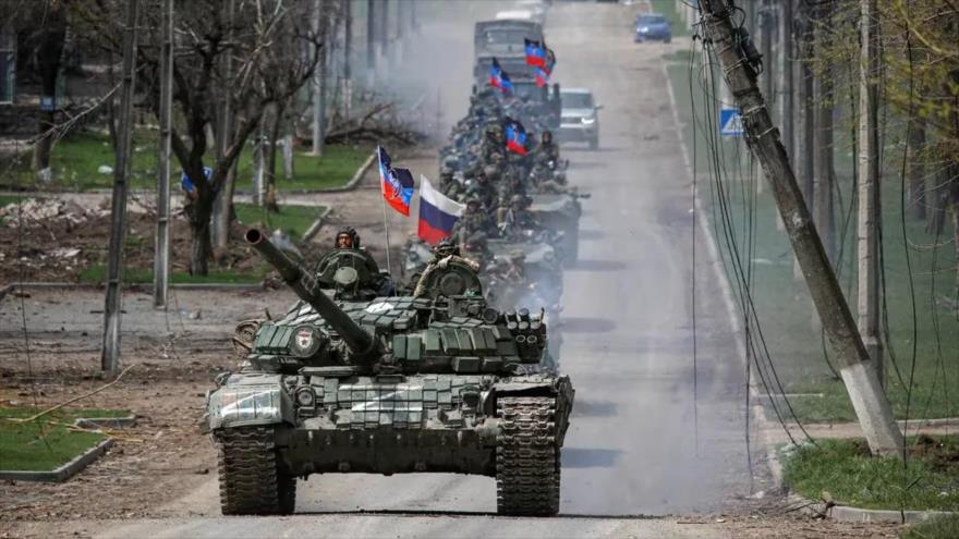 Las tropas rusas en la República Popular de Lugansk.