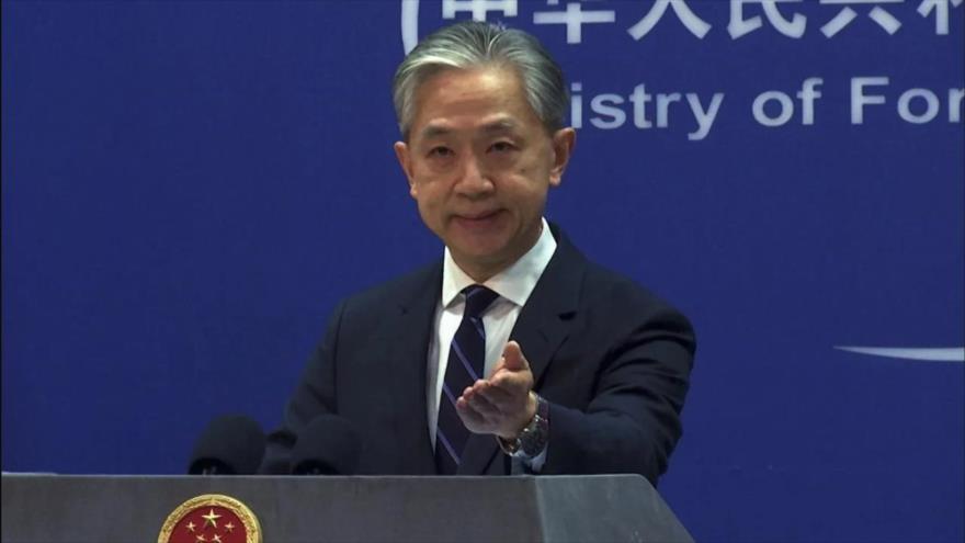 Wang Wenbin, portavoz del Ministerio chino de Exteriores, Pekín, 20 de febrero de 2023 