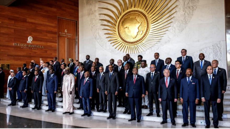 Líderes africanos en la 36.ª Cumbre Ordinaria de Jefes de Estado y de Gobierno de la Unión Africana en Adís Abeba, 18 de febrero de 2023. (Foto: AFP)